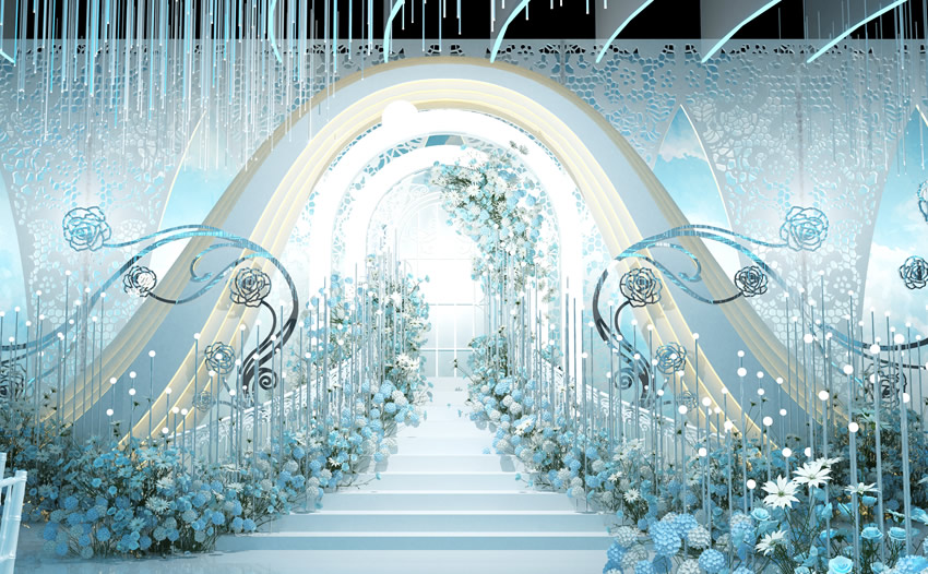 肥城釡香烙馍村水晶厅效果展示